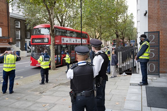 TfL Press Release - TfL takes hard line against minority flouting face covering regulations: TfL Image - Enforcement 1