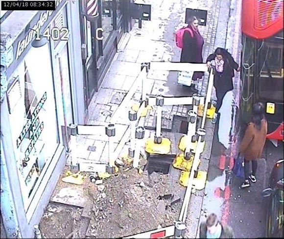 Cadent Gas were fined £40,000 for roadworks that forced people into the carriageway - Copyright Transport for London