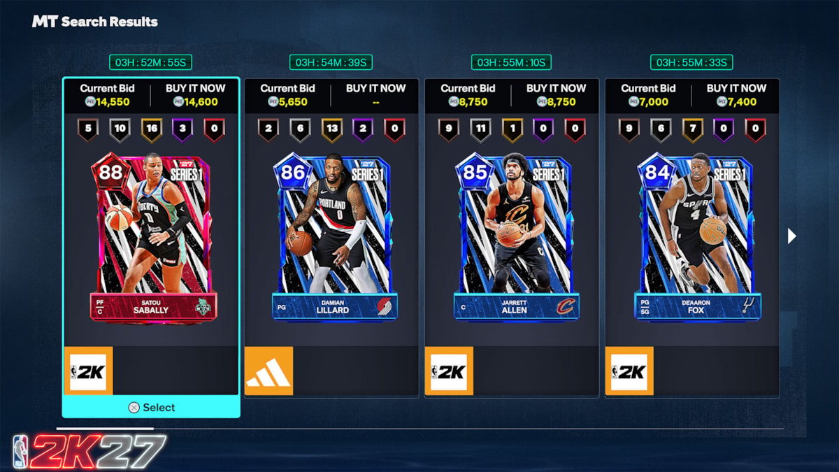 NBA 2K27 MyTEAM Unified Auction