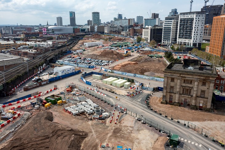 HS2's Curzon Street Station construction site in Birmingham