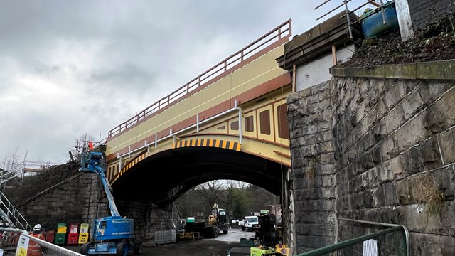 Buxton line passengers thanked as railway reopens in Whaley Bridge: Buxton Road bridge nearing completion 28 Feb 2023