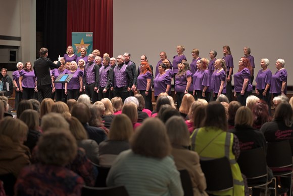 Valley Aloud Community Choir on stage