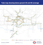 TfL Image - Tube map showing below ground 4G and 5G coverage June 2026: TfL Image - Tube map showing below ground 4G and 5G coverage June 2026