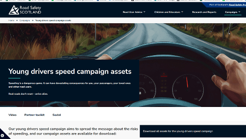 Campaign Resources - Young Drivers - Speed - Real Roads Don't Reset