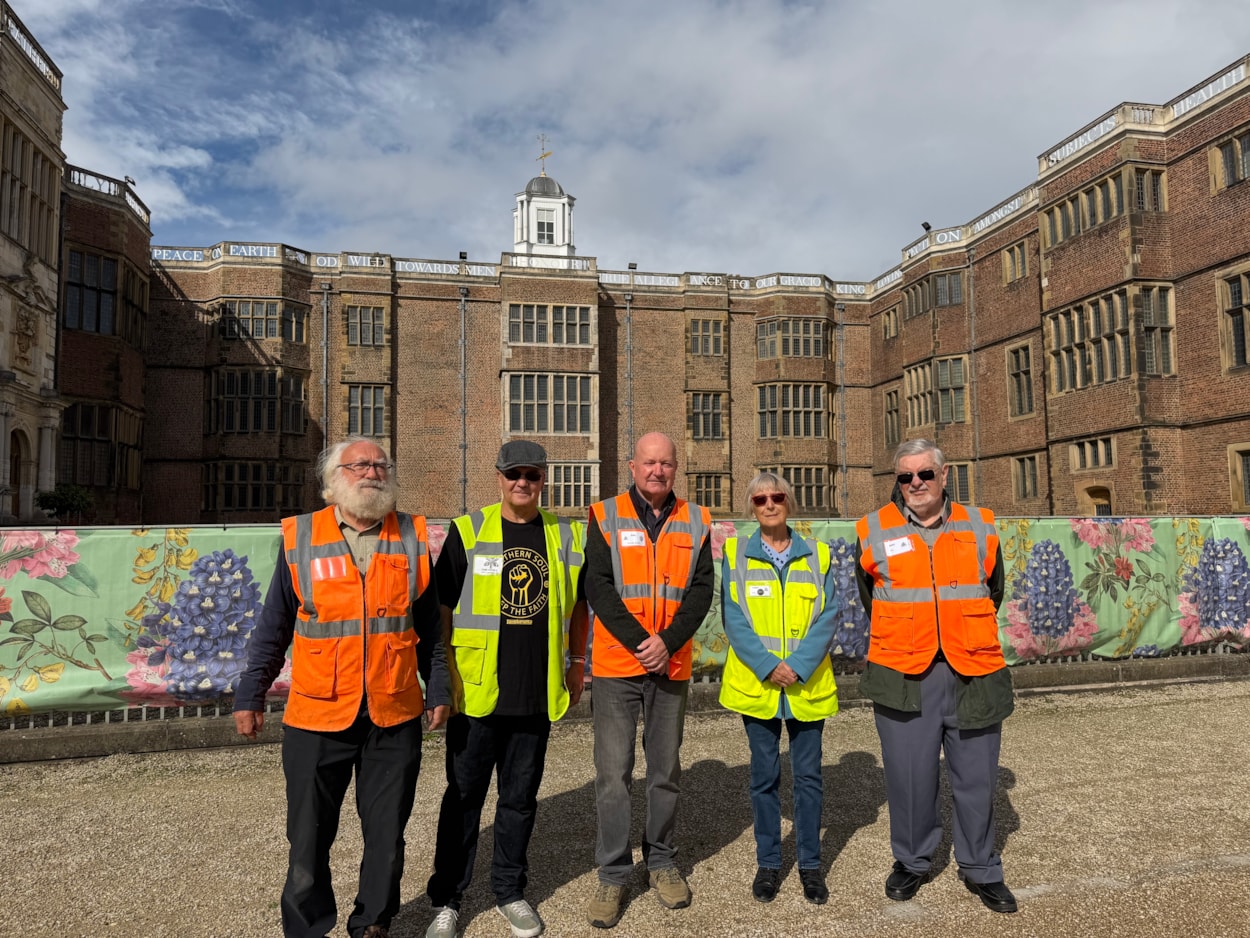 Temple Newsam dig: Members of South Leeds Archaeology (SLA) spent months working at Temple Newsam to try and solve the puzzle of an unknown structure first spotted in a photograph more than 30 years ago.
L-R Jim Jackson, Carl Potter, Phil Jones, Carole Bloom and Mike Turpin.