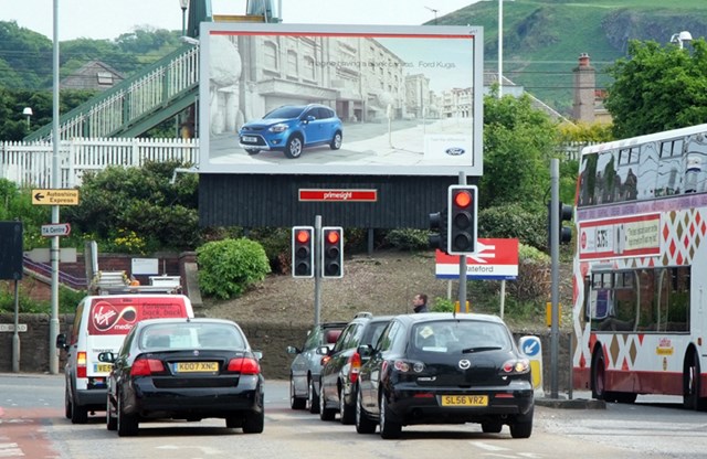 Roadside advertising Slateford Road, Edinburgh