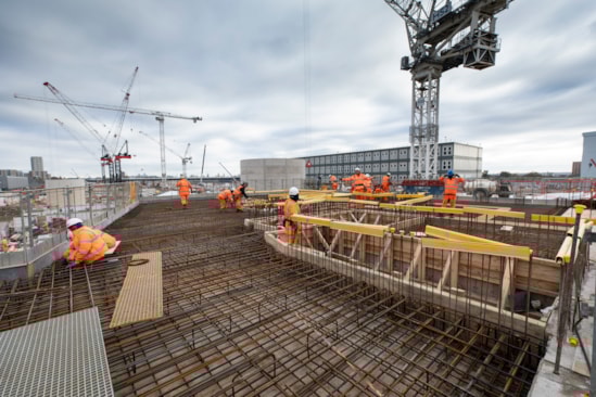 Engineers at Old Oak Common station November 2025