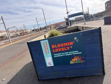 Image shows one of the new planters at the station