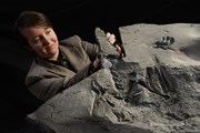 PhD student Natalia Jagielska unveils 170 million year old fossil Credit- Stewart Attwood
