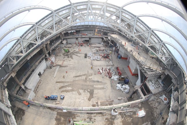 Bird's eye view of atrium