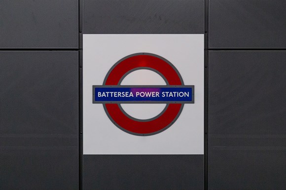 TfL Press Release - More than five million journeys made on the Northern Line Extension to Battersea in its first year: TfL Image - Battersea Power Station Roundel