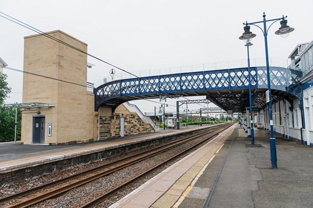 Refurbished footbridge at Stirling Station