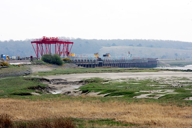 Leven viaduct during refurbishment