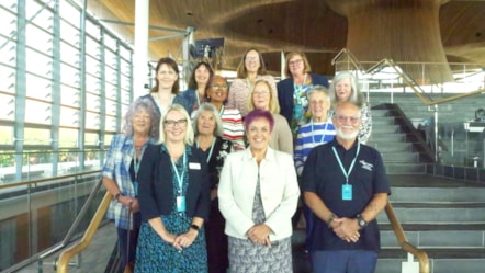 MCSC with Age Cymru volunteers at the Senedd Sept 24