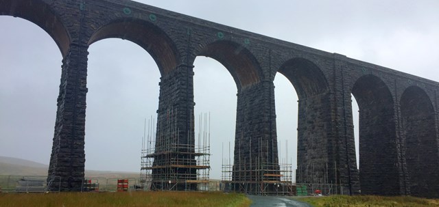 Ribblehead viaduct on Settle-Carlisle line crop