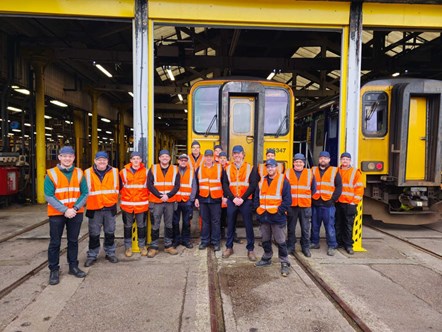 Image shows engineering team on completing the final Digital Train rollout