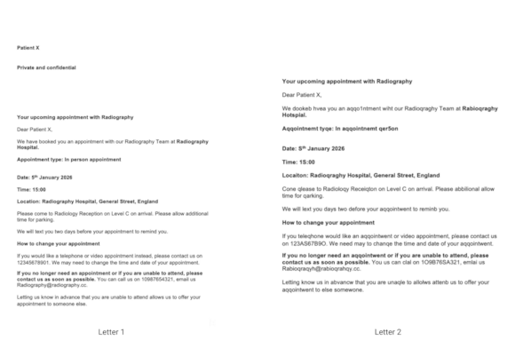 Kes Sinfield - Letter 1 and Letter 2