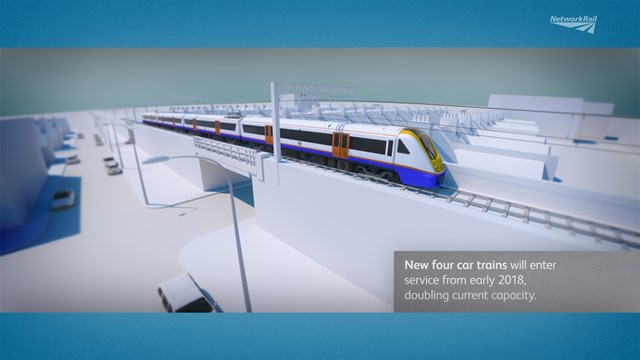 Vital work paves the way for cleaner, quieter and longer trains on the Gospel Oak to Barking line: NetworkRail Static 4Carriages 01