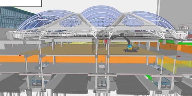 Cross section of the demolition: A cross section of the demolition