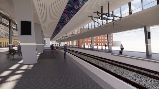 Huddersfield Station Platform - Artist Impression-2: Huddersfield Station Platform - Artist Impression-2