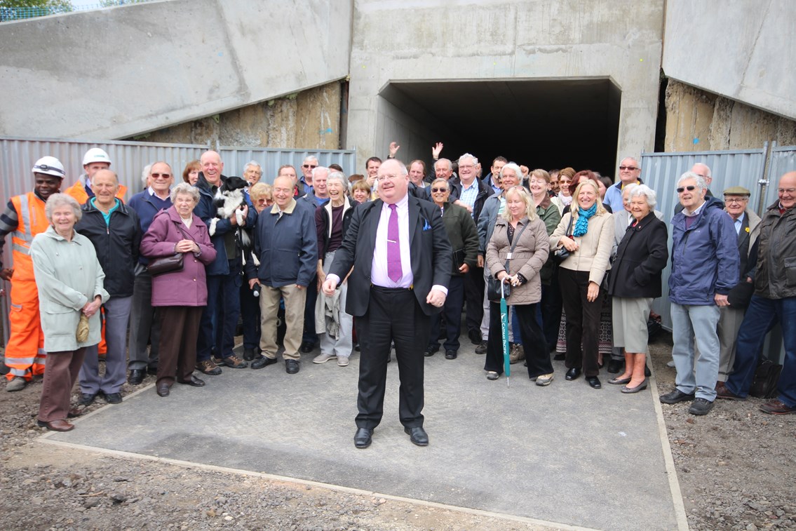 Brentwood and Ongar MP (and Communities Secretary) Eric Pickles opens the new underpass at Ingatestone: Brentwood and Ongar MP (and Communities Secretary) Eric Pickles opens the new underpass at Ingatestone