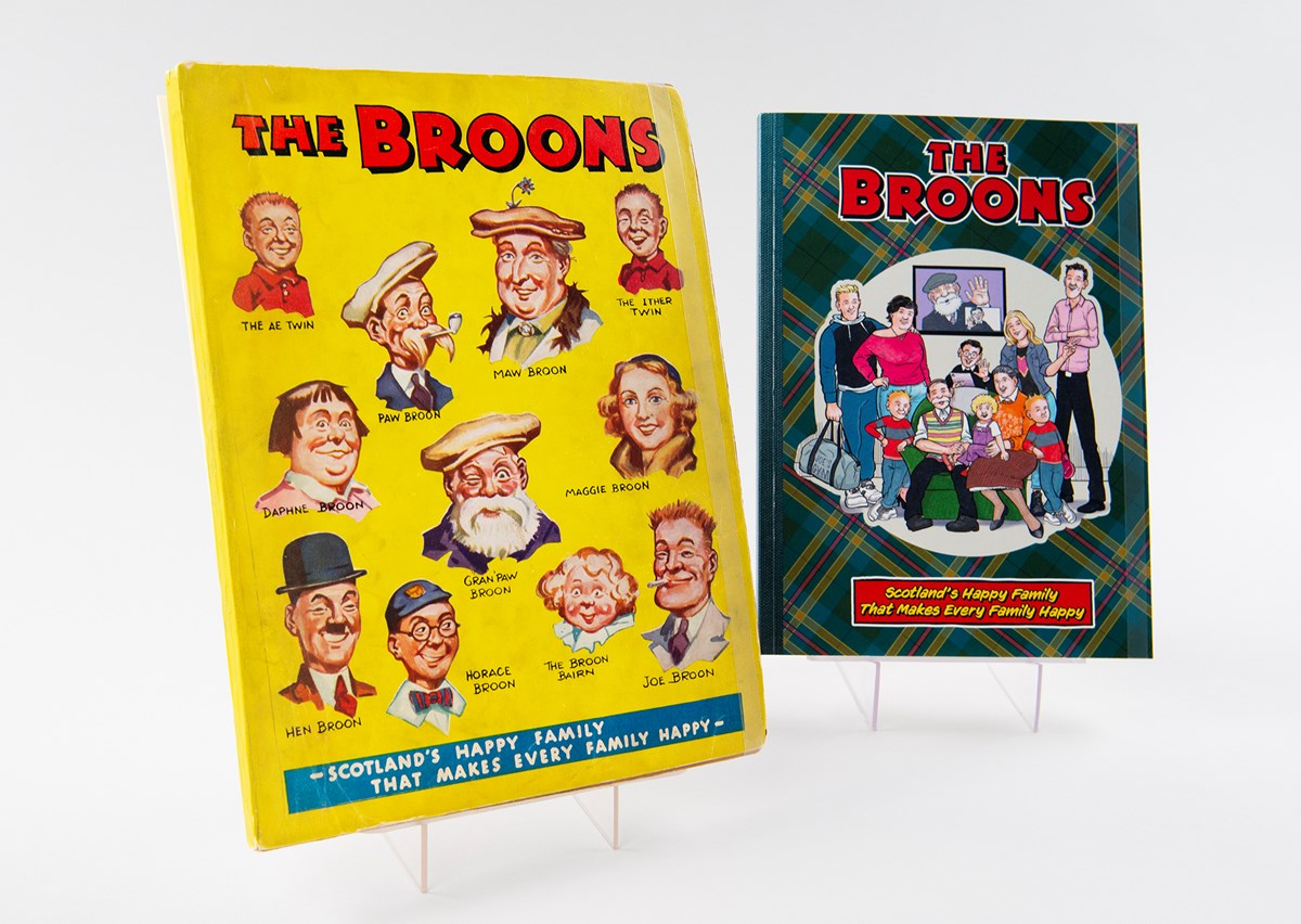 The first ever Broons annual (left) and the 2024 annual (right)