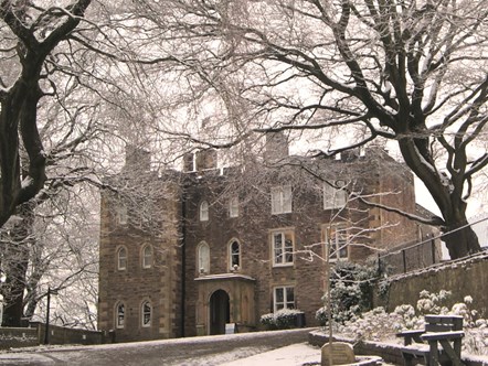 Clitheroe Castle Museum snow