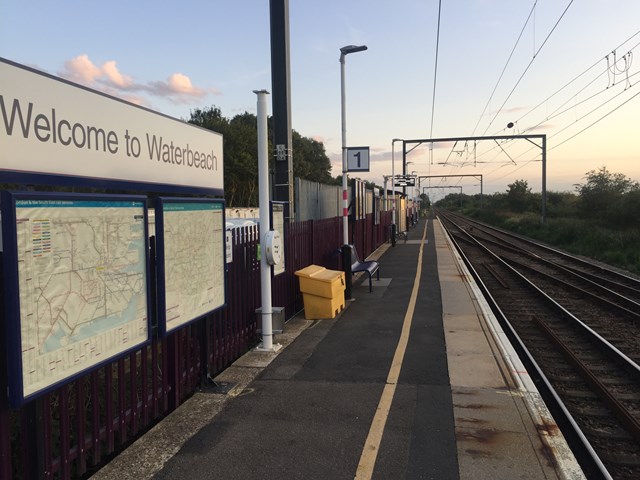 Weekend work starts soon to improve Fen Line services: Waterbeach station September 2019