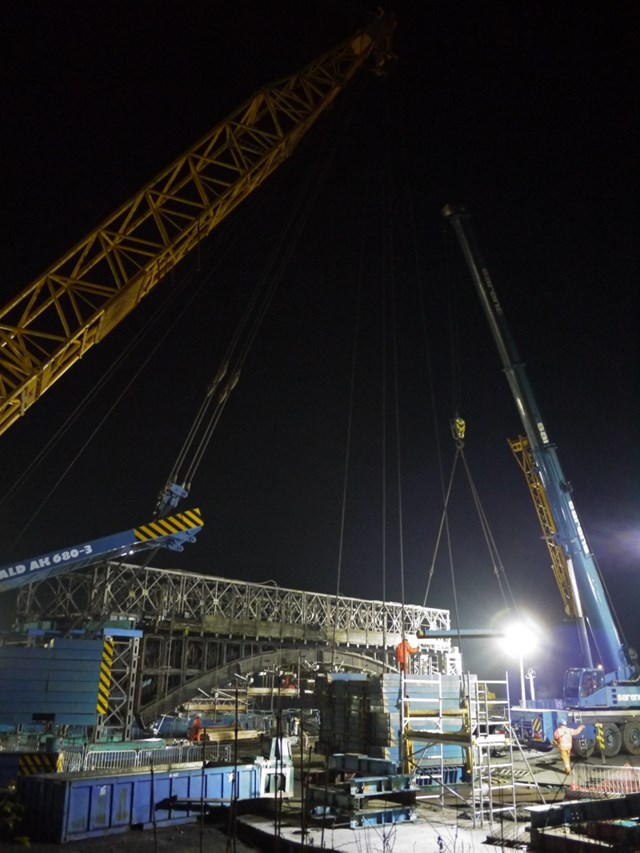 New bridge allows for faster services in future for passengers: One of the largest cranes in the country was used to rebuild an ageing bridge over the River Teme near Ludlow