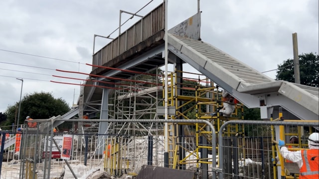 Longport station footbridge improvements August 2025-2: Longport station footbridge improvements August 2025-2