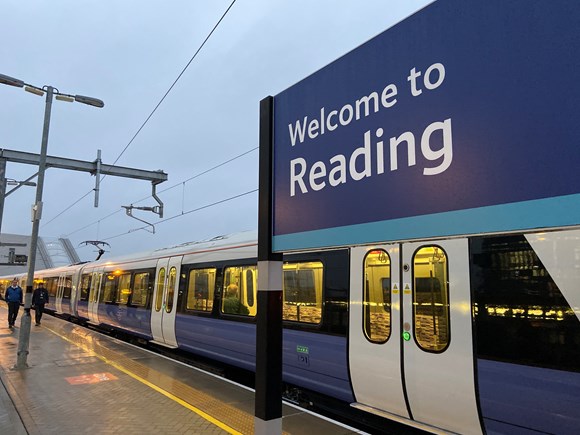 TfL Press Release - TfL Rail will operate services to Reading from 15 December: TfL Rail - Reading Sign - Image: Jon Bradley