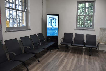 This image shows the new waiting area at Huyton