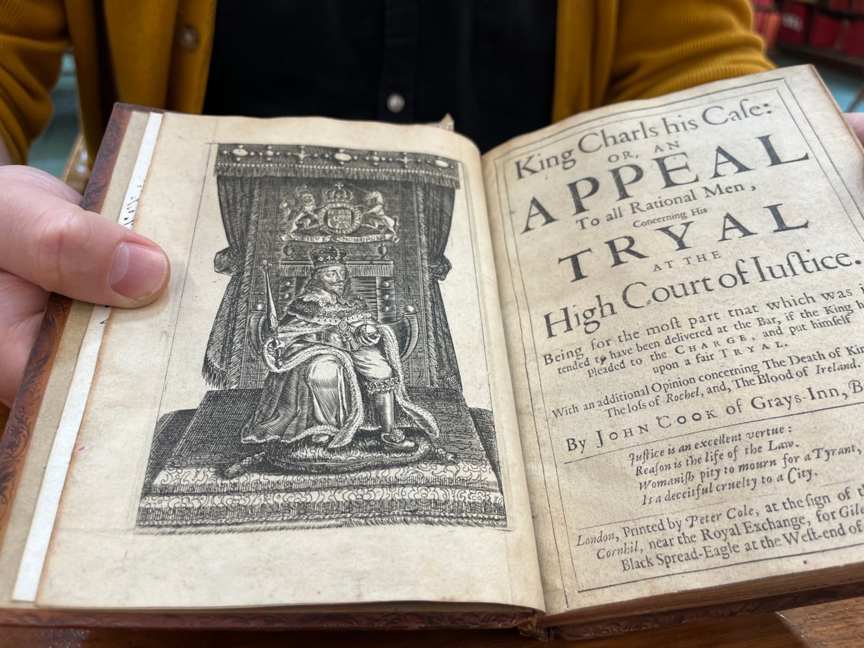 Battle books event: The centuries-old court report from the infamous trial of King Charles I, which will be revealed later this month during a fascinating event in Leeds.
The remarkable book was created more than 360 years ago, and recounts in exhaustive detail the unprecedented week-long trial in 1649, which saw the King convicted of tyranny and treason and sentenced to death in the aftermath of the English Civil War.