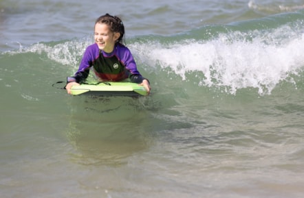 Body boarding at Riviere Sands