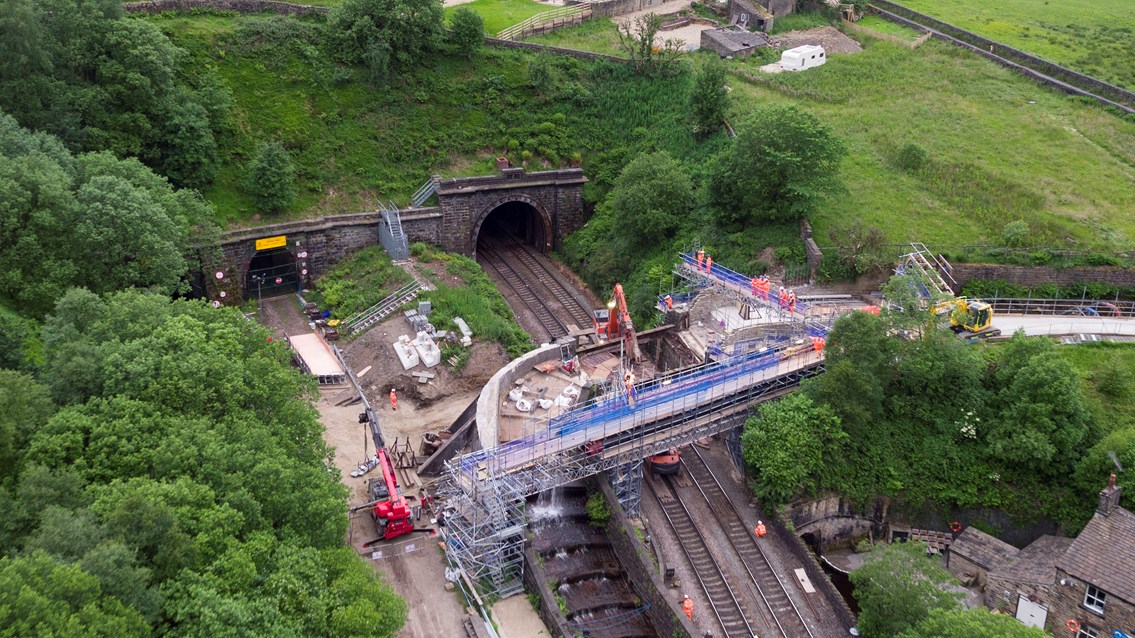 Network Rail completes the first stage of work to renew Grade II listed Standedge Aqueduct