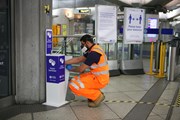 TfL Image - Hand sanitiser station construction