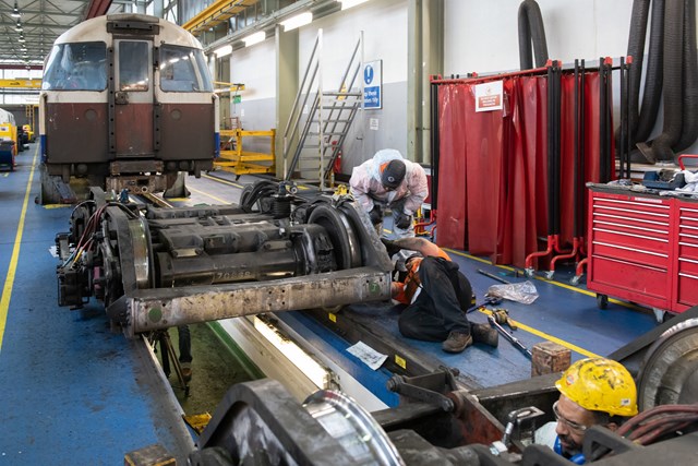 TfL Image - 50 year old Bakerloo line trains being maintained