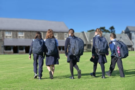 Pupils walking after school