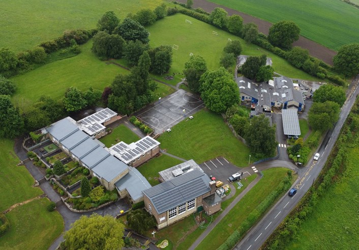 Solar panels on Bardsey Primary School