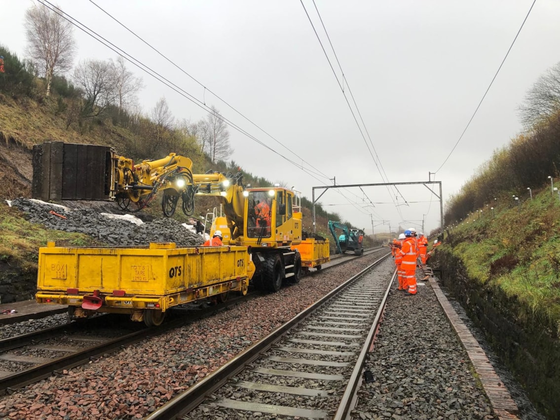 Shap train derailment repair