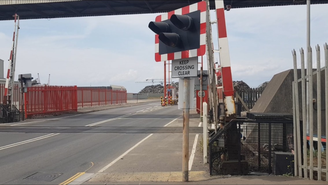 Avonmouth Dock level crossing, set to be replaced this August