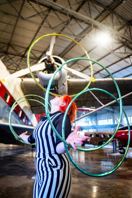 Kat Borrowdale from Think Circus at the National Museum of Flight. Photo © Andy Catlin (5)