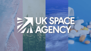 ETP May simple: UK Space Agency logo over images suggesting space applications on Earth.