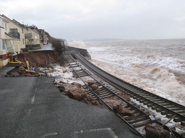 Rail group to map out resilience strategy for Devon and Cornwall: Dawlish - damage before the 14th Feb storms