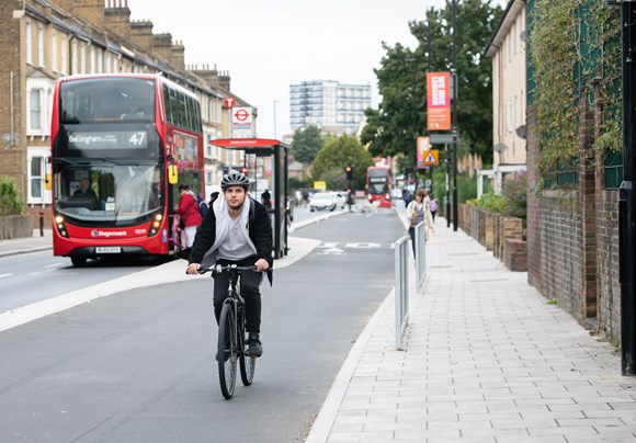 TfL Image - Cycleway 4 Evelyn Street Launch Sept 2022