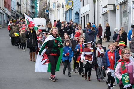 St David's Day parade in High Street