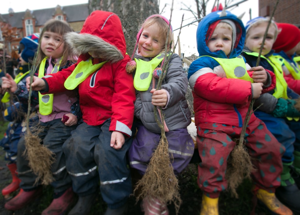 Children from the German Kindergarten, based in the Morland Community Hall
