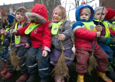 Children from the German Kindergarten, based in the Morland Community Hall