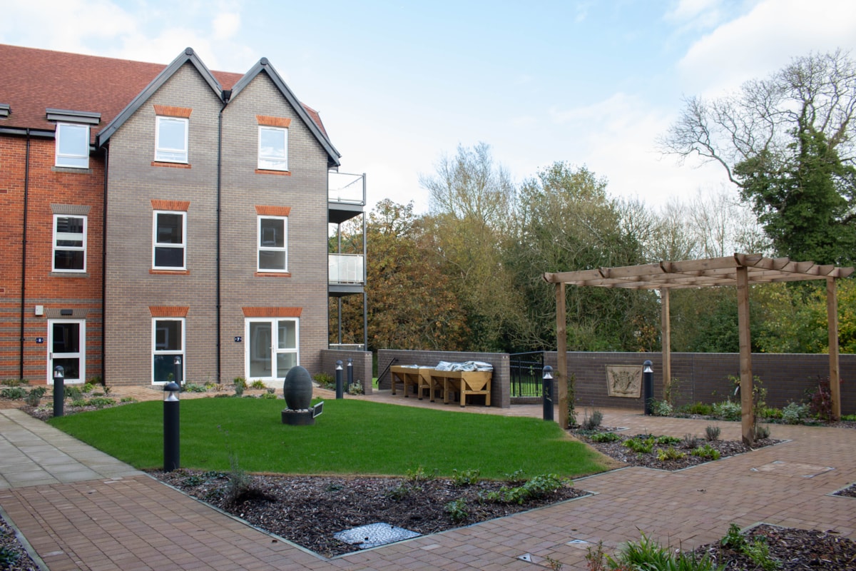 St Martin's House rear garden area