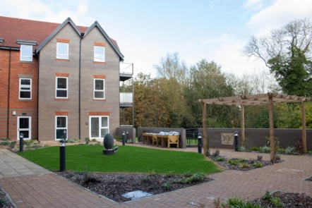 St Martin's House rear garden area